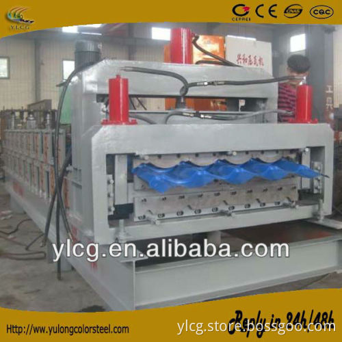 IBR glaze tile double layer roof sheet rolling machine